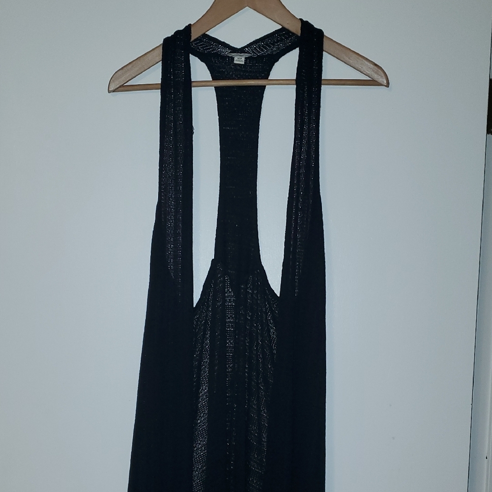 American Eagle Outfitters racerback, knit duster. Black. EUC. Size xs/s